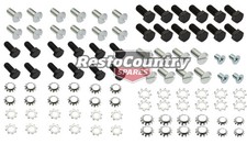 Holden Door Hinge Fitting Bolt Kit FRONT + REAR x4 Doors 48-215 FX FJ washer ...