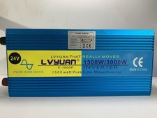 Power Inverter Lvyuan 1500W/3000W Pure Sine Wave DC to AC (24V -230V) Converter