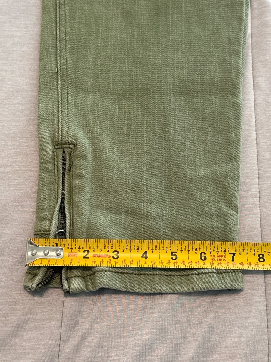Dreamland Jeans Mens 44x33 Green Olive Denim Skinny Skater Grunge Capsule Casual View 6