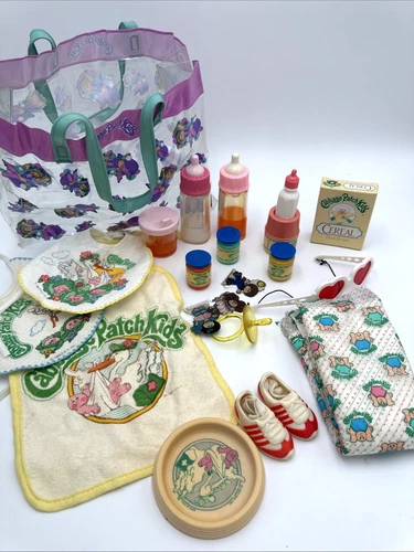 Vintage Cabbage Patch Kids Doll Mixed Accessories Lot