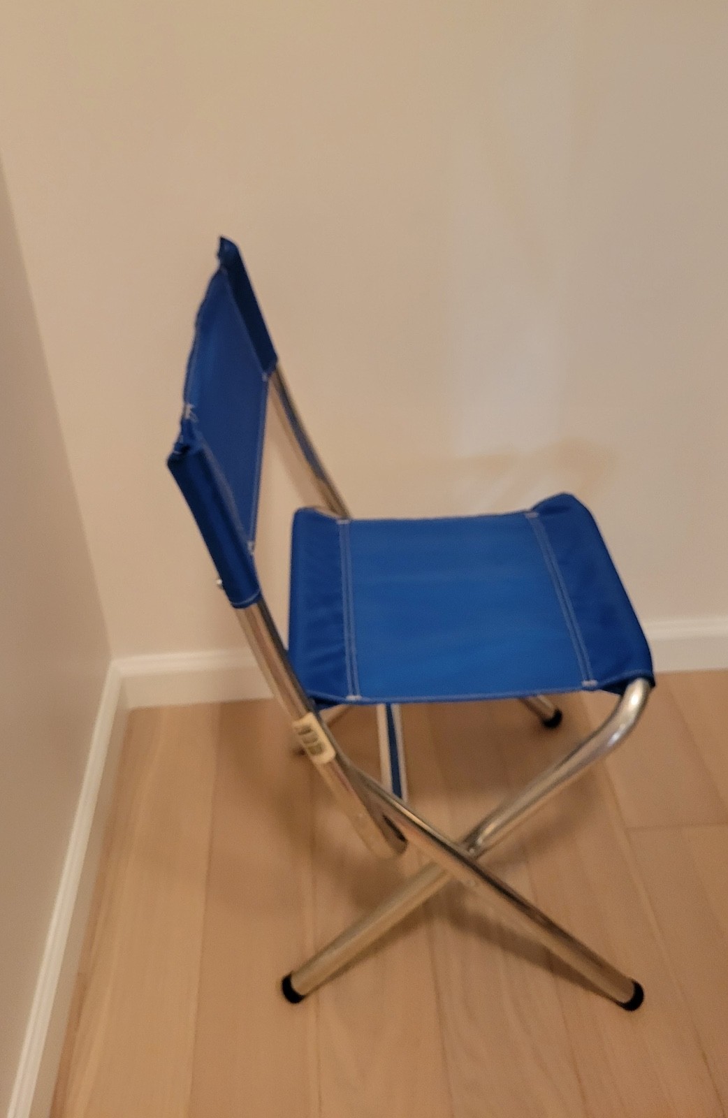 Vintage Coleman Company Aluminum Blue Camping Folding Chair Lightweight