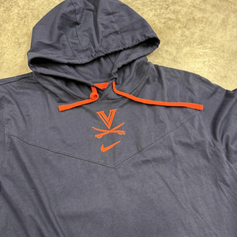 Virginia Cavaliers Hoodie Shirt Mens Large Navy Blue NCAA College Nike - Image 3 of 4