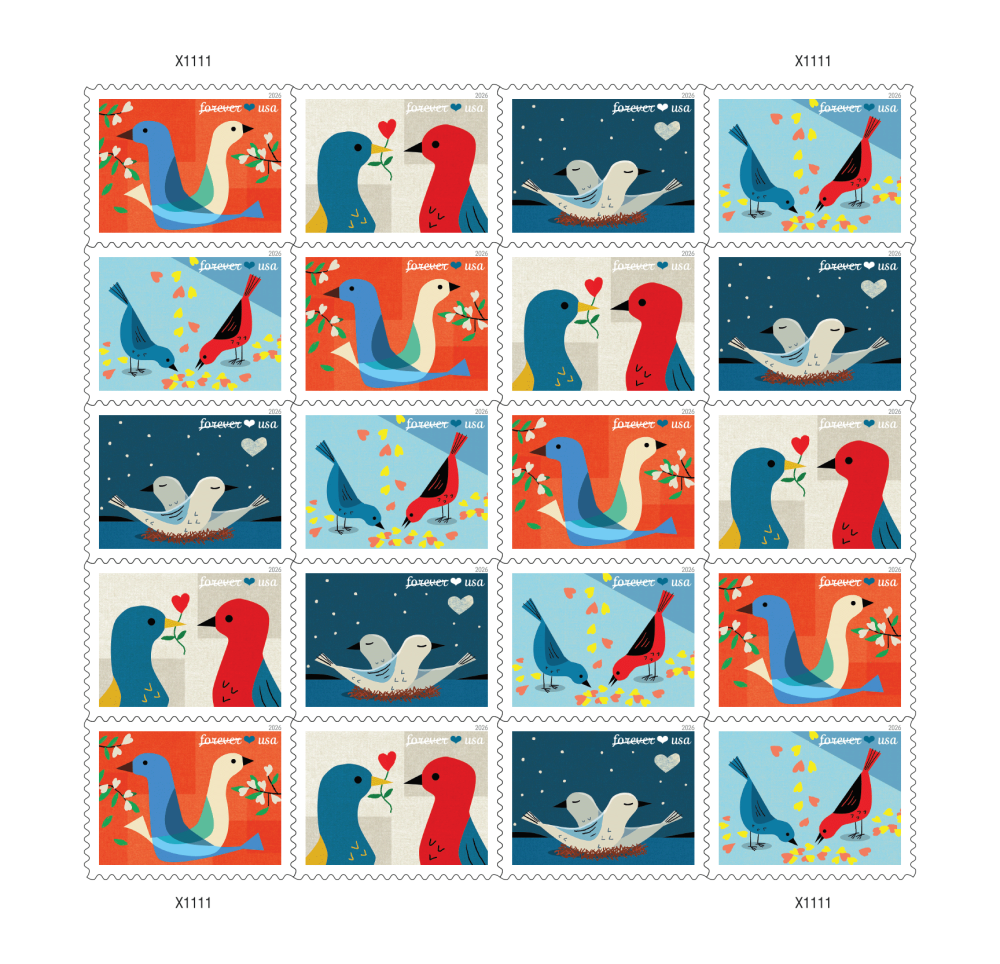 US Love Birds Forever Stamp Scott #6046 - 6049 (available after