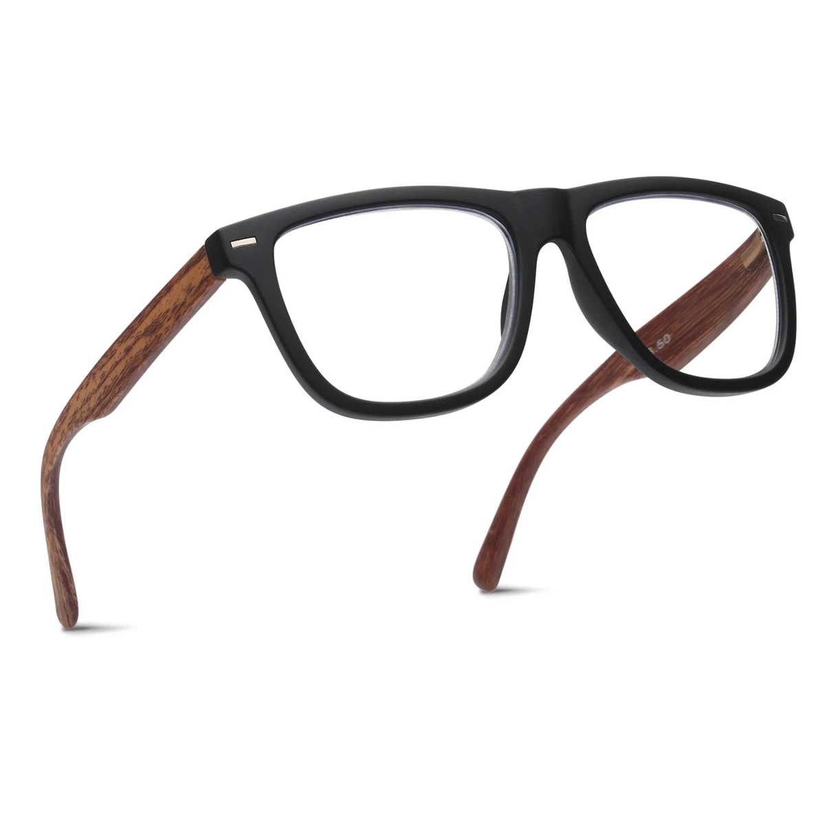 Men's TR90 Blue Light Reading Glasses Thick Large Black Frame +0.50 to +4.00
