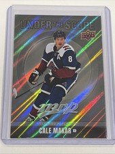 2024-25 UD MVP Hockey Cale Makar Under the Scope Avalanche Holo Insert Card