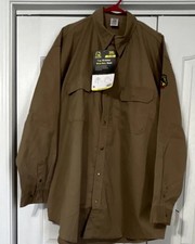 Black Stallion FS7-KHK 3XL Khaki FR Cotton Welding Work Shirt