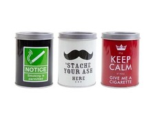 Metal Round Ashtray Cigarette Smoking Tray Outdoor Home Pub Garden Table