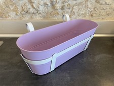 Fioriera ringhiera IKEA lilla bianco set portavaso + vaso balcone terrazza