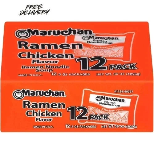 Maruchan Ramen Noodle Soup, Chicken Flavor Instant Noodles, 3 oz, pack of 12