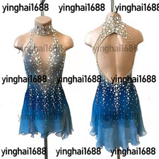 New figure skating dress Y0360--Blue