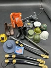 Vintage GI Joe Action Figure Accessories Lot W/helmets Boots And Swords. ML