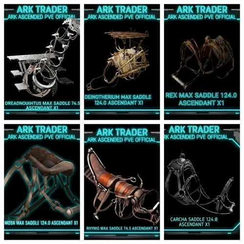 Ark Ascended Pve Official Saddles level maxino PC/XBOX/PS5 -Asa-Saddle-dinos