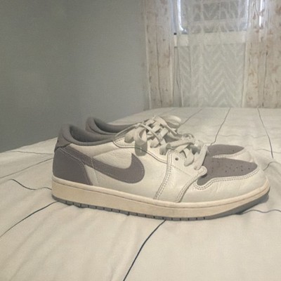 Jordan 1 Low OG Neutral Gray White/Gray Leather Low Top Sneaker