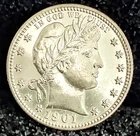 1901 Barber Quarter Proof Brilliant Mirrors Very Few Pieces Minted