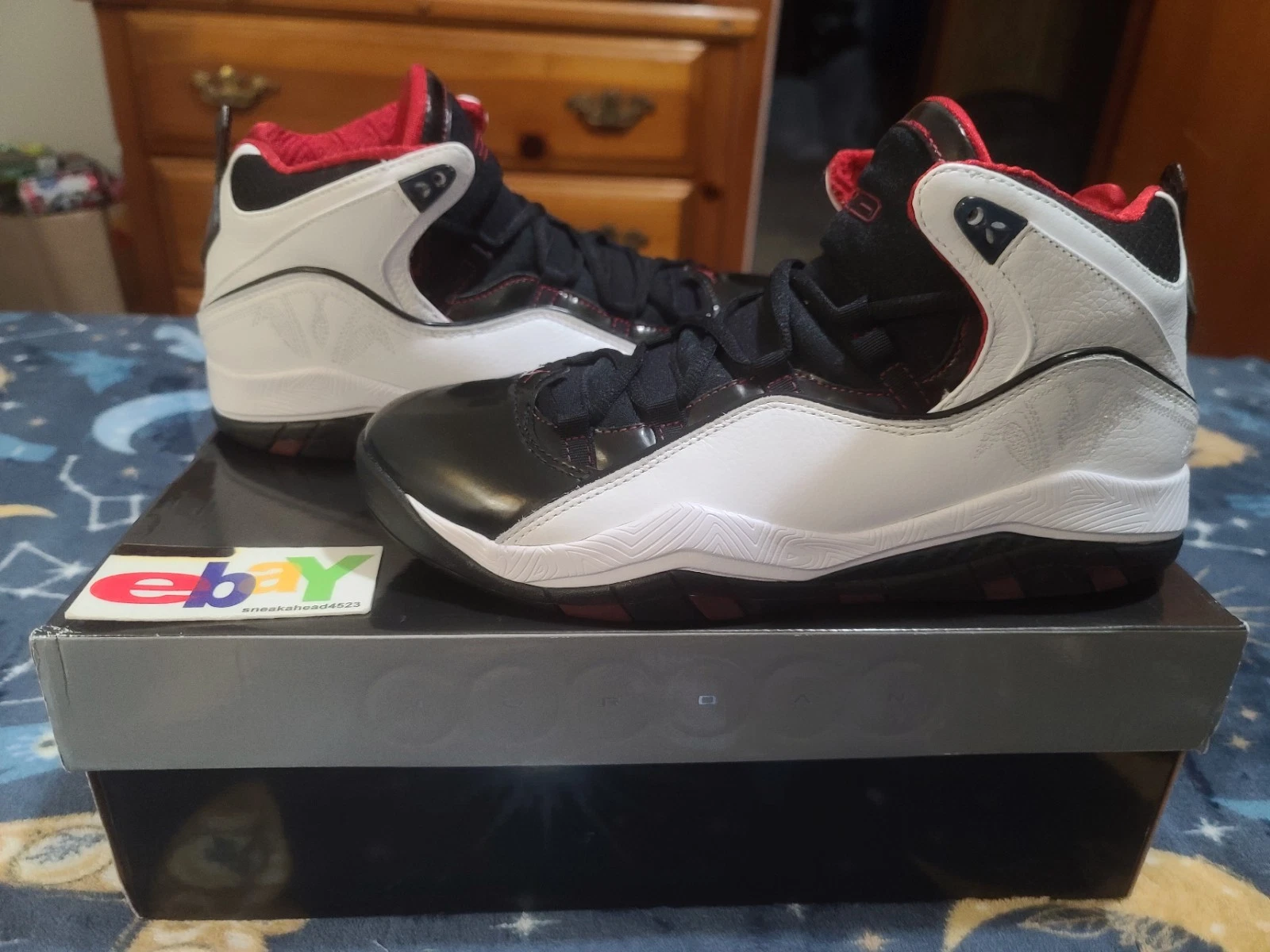 JORDAN OLYMPIA 2008 BIANCO VARSITY ROSSO NERO 323096 162 NUOVO CON ETICHETTE