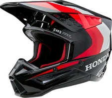 Alpinestars Honda Supertech S-M5 MX Offroad Helmet Black/Red Glossy