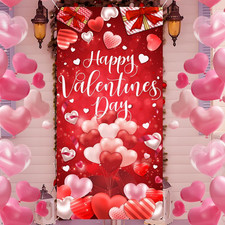 Valentine'S Day Door Cover Decor: Hanging Banner for Home Party Supplies