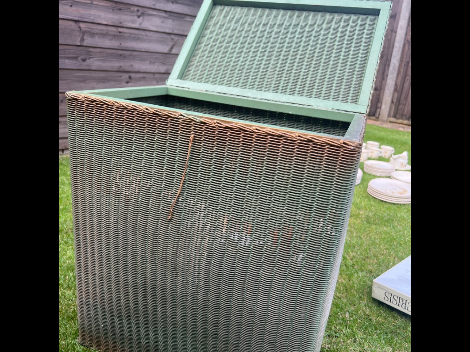 Original Lloyd Loom Lusty Vintage Laundry Storage Basket, Bedside Table