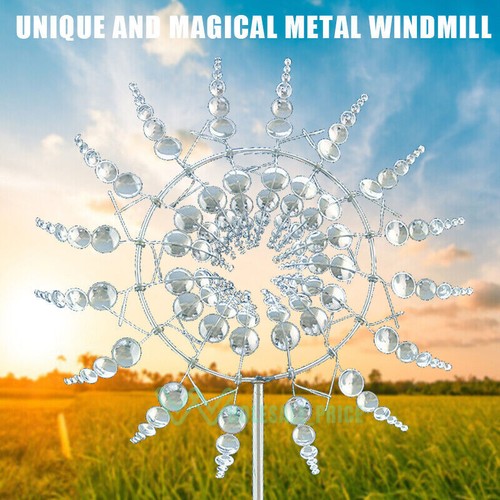 Magische windbetriebene kinetische Windmühle Metall und Skulptur Spinner Garten einzigartig