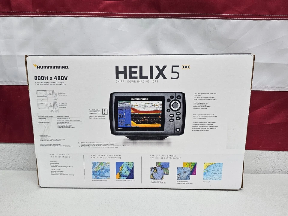 Humminbird HELIX 5 Fishfinder CHIRP DI GPS G3 & XNT-9-HW-T Transducer - 411670-1 - Image 2 of 4
