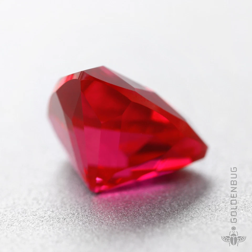 Ruby Trillion Cut Loose Gemstone Genuine Red Corundum Triangle Created Stone EU - Image 4 of 4