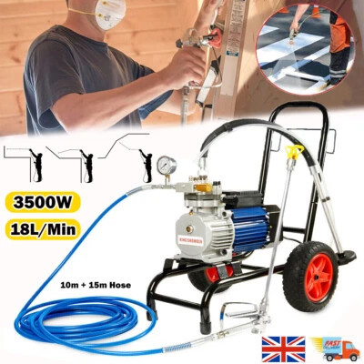 KING SHOWDEN Upgraded 3500W Pressure Commercial Airless Paint Sprayer Wall Spray Gun Machine