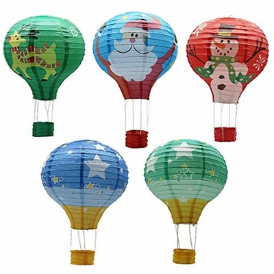Hanging Hot Air Balloon Paper Lanterns Set Party Decoration