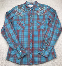 Panhandle Western Shirt Women S Embellished Embroider Pearl Snap Nice Cowgirl