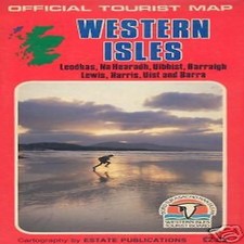 CARTINA MAP WESTERN ISLES SCOTLAND SCOZIA SCOTI TOURIST