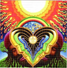 PEELING BODIES By Chris Dyer BLOTTER ART perforated sheet paper psychedelic art