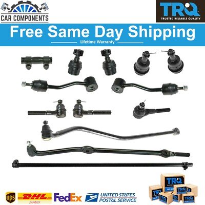 TRQ New Front Steering Suspension Kit For 1997-2006 Jeep Wrangler