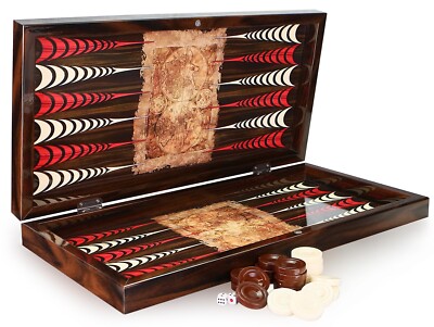 Luxus Board Game Backgammon Tavla XXL Antik Welt B- Ware