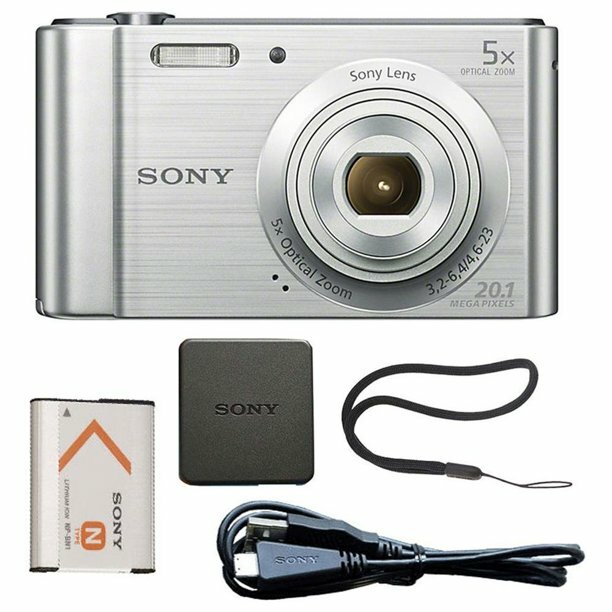 Sony Cybershot DSCW800 20.1MP Digital Camera 5x Optical Zoom Black eBay