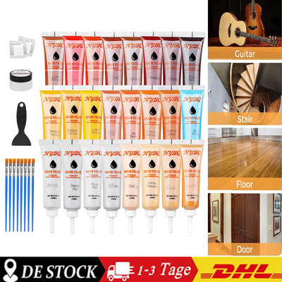 24 FarbeFußboden-Reparatur-Set für Parkett Laminat Holz Möbel Boden Kork PVC DE
