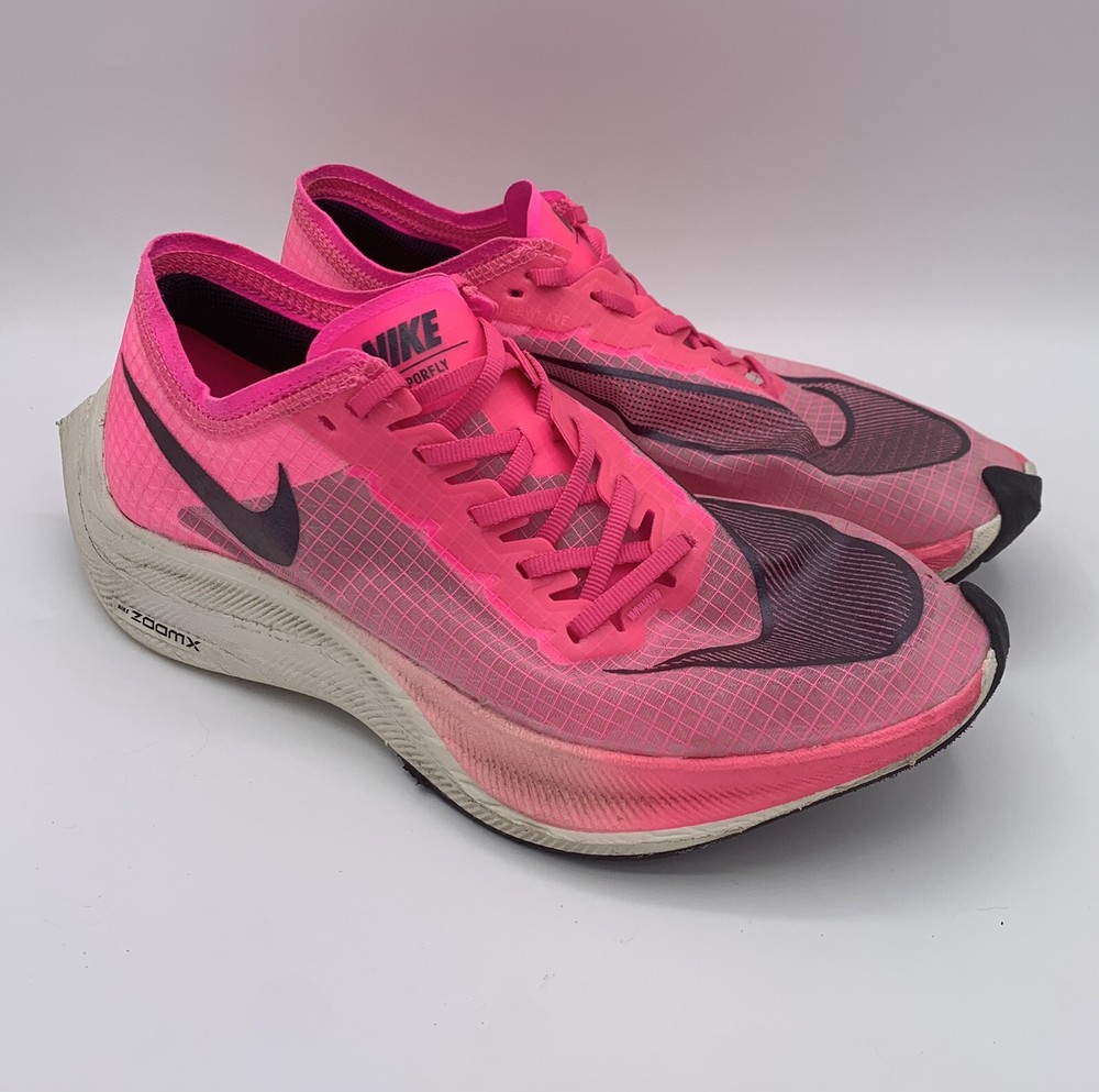 Nike ZoomX Vaporfly Next% Pink Blast Black White Running Shoes 5.5M/7W AO4568-600