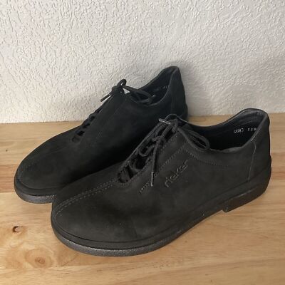 NWOT Rieker Antistress Lace Up Oxford Shoes Women Size 38/US7-7.5 Black Leather