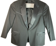 LORD WEST Laredo Mens Black Jacket Western Tuxedo See Measurements VINTAGE NICE