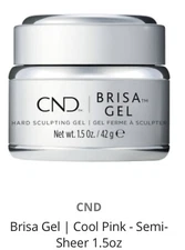 CND Brisa Gel  Cool Pink-Semi-Sheer Gel Hard Sculpting Gel 1.5oz