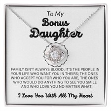 To My Bonus Daughter Necklace, Mother's Day Gift Ideas for Step Daughter