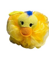 Cute Duck Face Kids Bath Loofahs Balls for Baby Girls Boys Mesh Shower