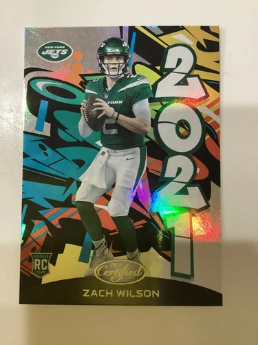 2021 Panini Certified Zach Wilson Graffiti Rookie RC New York Jets #2021-17