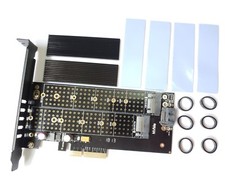 M.2 NGFF NVMe SSD to PCIE 4.0 Adapter Card M  B Key SATA AHCI with Heatsink