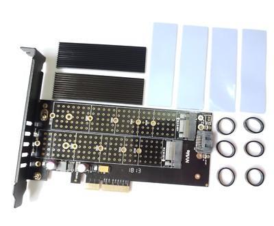 NGFF NVMe SSD to PCIE Adapter Card M B Key SATA