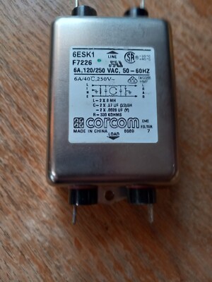 Corcom 3ET1 F7002 High Performance EMI Filter, 3A