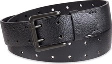 Levi's Men's Casual Everyday Jean Belt with Double Prong Buckle Black Small