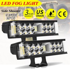 2pc 6inch Led Work Spot Light Bar Car Flood Offroad Fog Lamp For Jeep Suv Atv