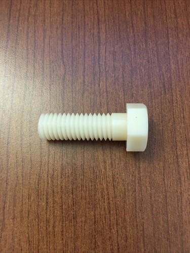 1/2-13 x 1-1/2" Hex Head Cap Screw Unslotted Nylon Bolt Fastener Lot Of 25 - Picture 4 of 8