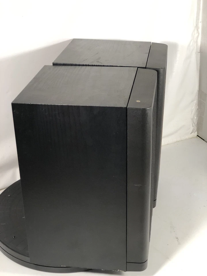 Винтажные Mission 760 2-полосные колонки пара черных мониторов с решетками сделано в Англии - Изображение 2 из 4