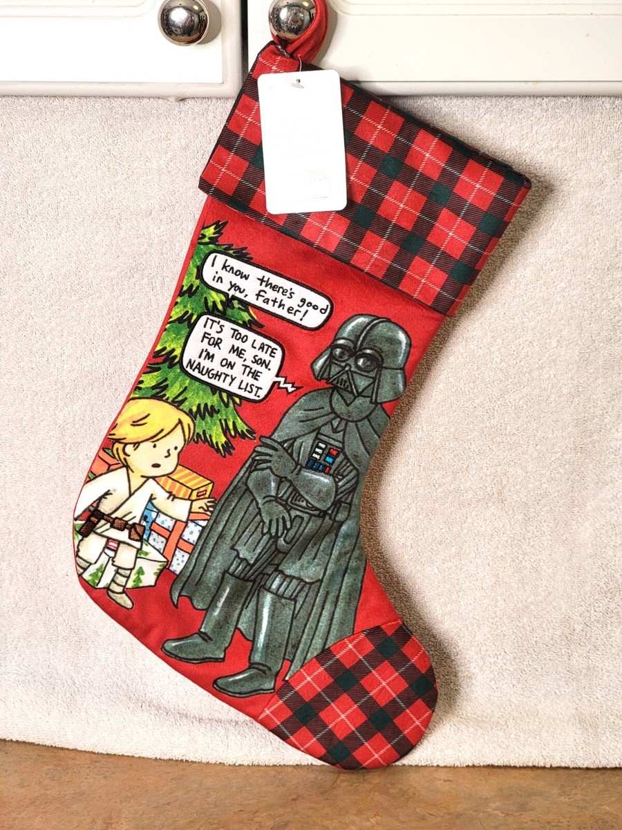 NEW Disney Star Wars Luke Skywalker‎ & Darth Vader Christmas Stocking Disney Parks Star Wars Holiday Luke Skywalker Darth Vader  main image 2