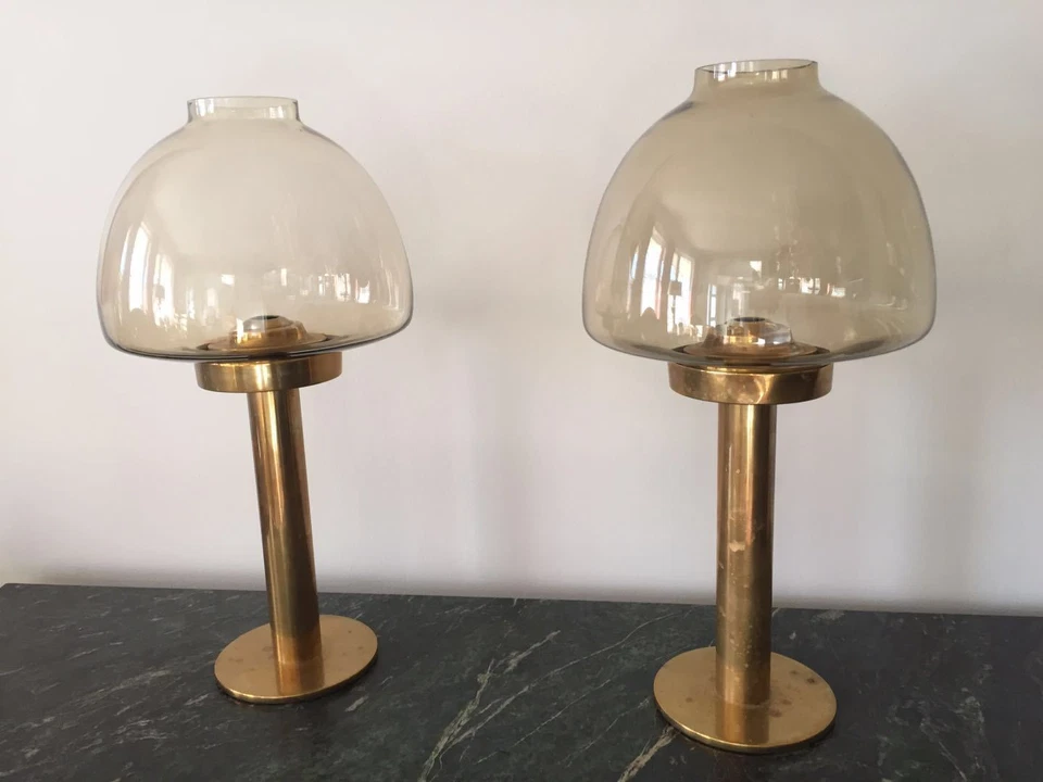 1 de 2 lámparas de candelabro de latón Hans-Agne Jakobsson, Markaryd, Suecia, mediados del siglo XX Foto 4 de 4